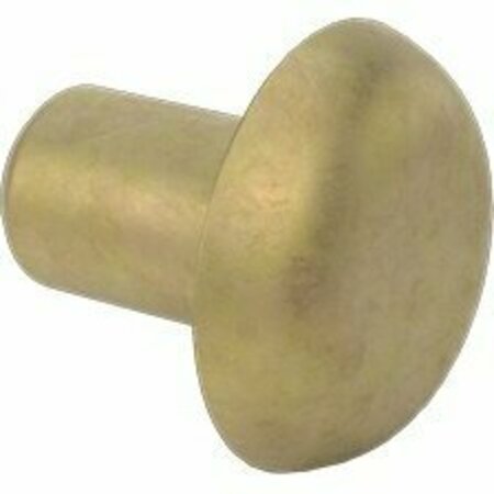 BSC PREFERRED Mil. Spec. Alum. Low-Profile Domed Head Rivets Solid 5/32 Dia for .172 Max Material Thick, 100PK 94439A405